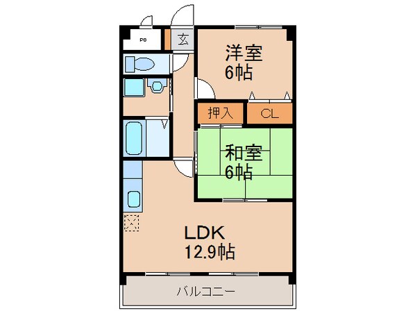 マ・メゾン小牧原　南館の物件間取画像